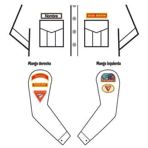 guia mayor uniforme Kit de insignias para camisa de Guía Mayor